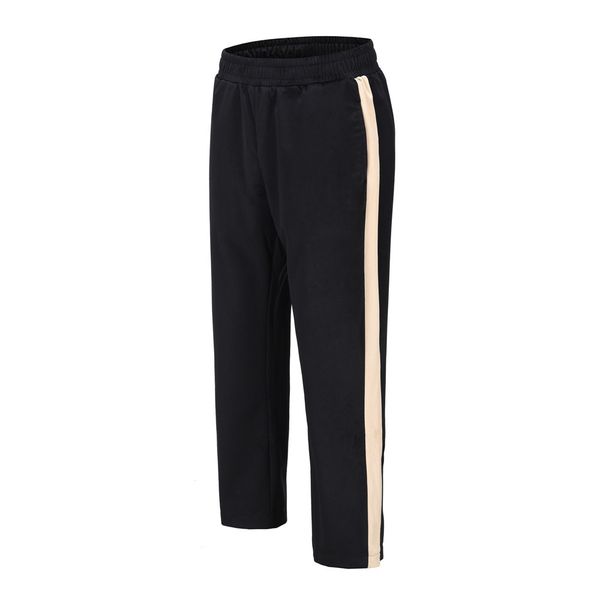 

black grey navy hip hop loose velour pants contrast stripe sweatpants zippered ankles relaxed-fit