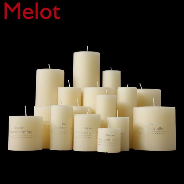 

candles white candle household decorative wedding smoke-thick romantic table cylindrical wax family