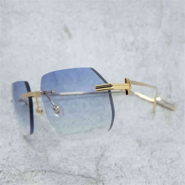 

80% off for men mens sunglasses wholesale shades vintage rimless polygon eyewear gafas de sol, White;black