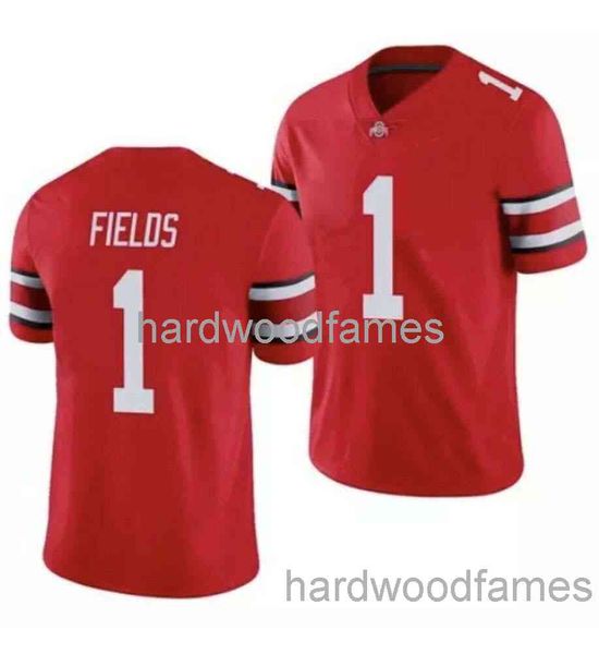 Cusm Ohio State Buckeyes Justin Fields Jersey Red Men Женская молодежная стежка добавить номер любого имени XS-5XL