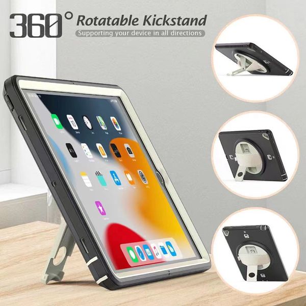 

3 in 1 hybrid flip folding stand case heavy duty shockproof smart cover with front screen for ipad mini 1/2/3/4 air 2 pro 9.7 10.5 12.9