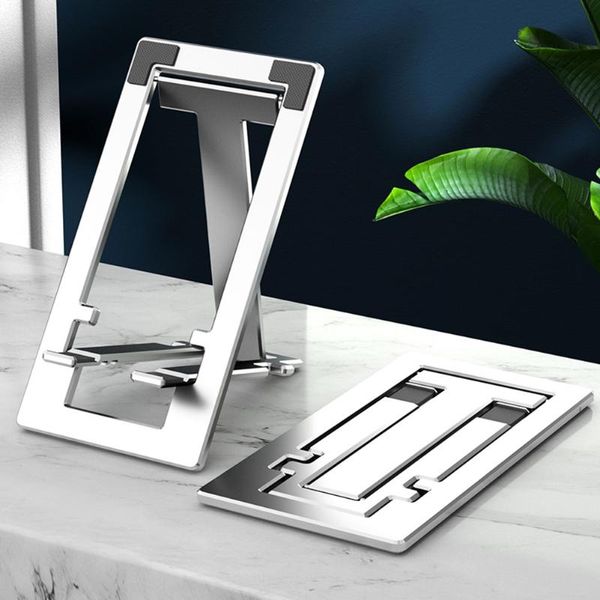 

cell phone mounts & holders smart stand aluminum deskholder adjustable ultra-thin tablet supporting cradle grey