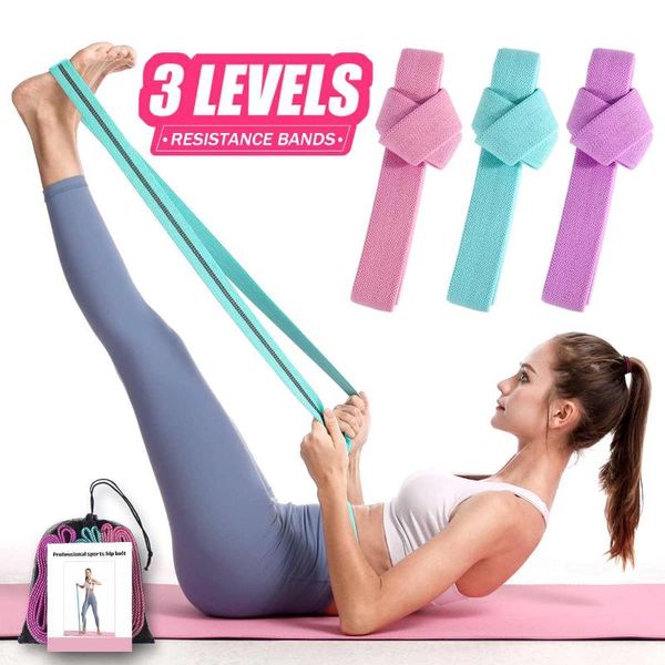 

yoga pull up assist bands set polyester elastic resistance band long exercise loop for gym fitness stretching powerlifting