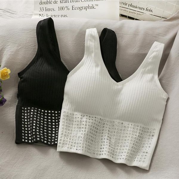 

camisoles & tanks mesh vest back web celebrity in a particular build comfortable bra without rims sports woman drilling wipes bosom rwrs, Black;white