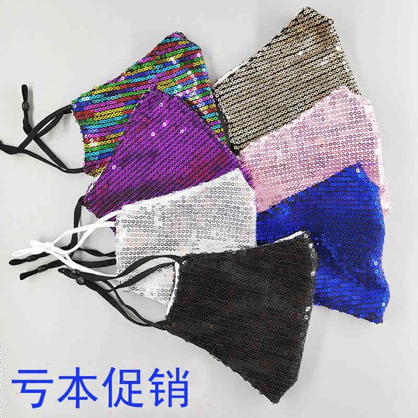 

personality women's sequin cotton mask fashion dust-proof sunscreen yiwu fashionable