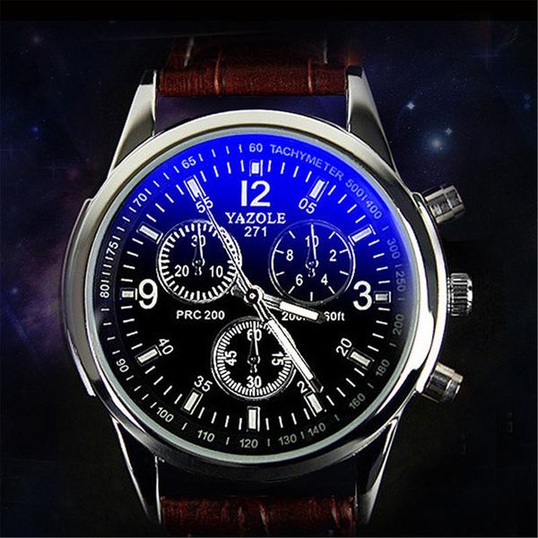 

wristwatches men's quartz watch luxury ladies blue-ray dial wristwatch leather band business casual watches relogio feminino fashion, Slivery;brown