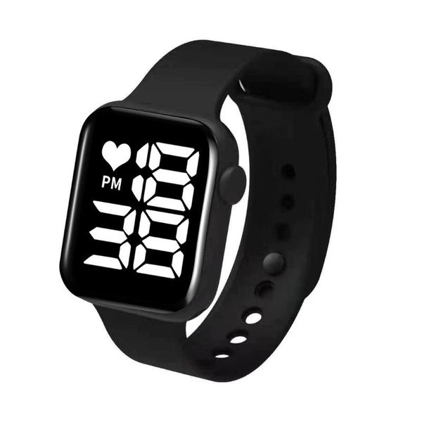 Orologi da polso Sport Orologio digitale Donna Uomo Square Led Silicone Elettronico Orologi da donna Orologio Fitness Orologio da polso Kids Hours