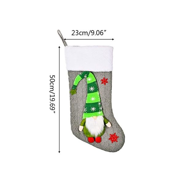 

christmas decorations stocking 20" cute 3d plush swedish gnome xmas stockings for fireplace tree hanging party decor