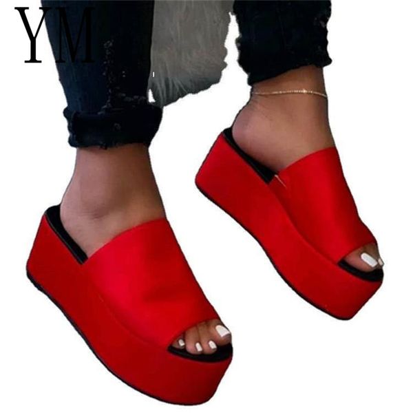 

summer sandals women wedges shoes pumps high heels sandals flip flop chaussures femme platform sandals sandalia feminina new k78, Black
