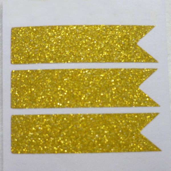 

gold glitter page flag stickers, planner stickers envelope seals gift wrap