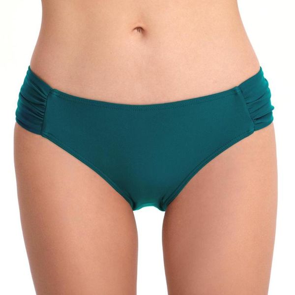 

water pool conservative pleated ladies briefs solid color swim trunks two-piece suits