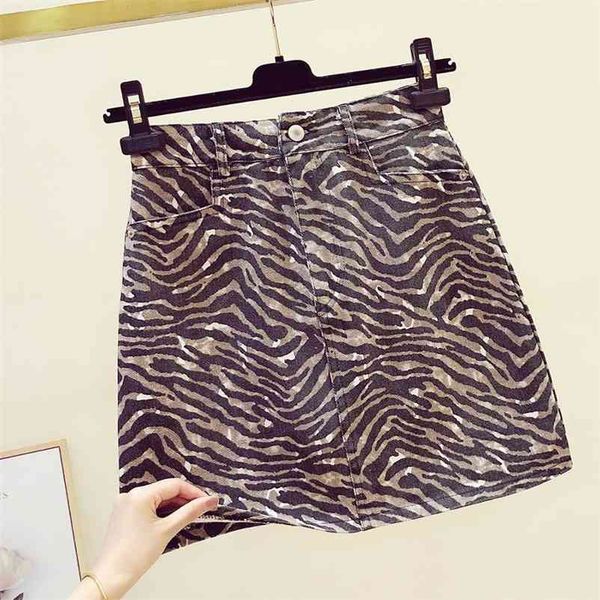 

summer autumn fashion women's zebra a line skirts female skirt a4160 210519, Black