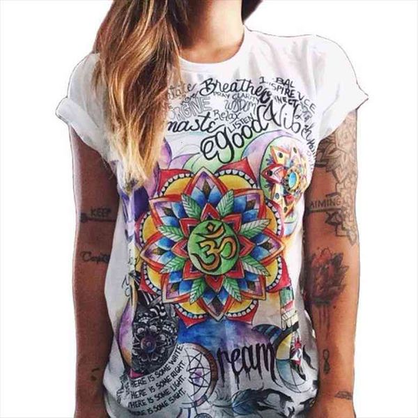

fashion short sleeve printed letters women t shirt retro graffiti tee lady s 4xl, White