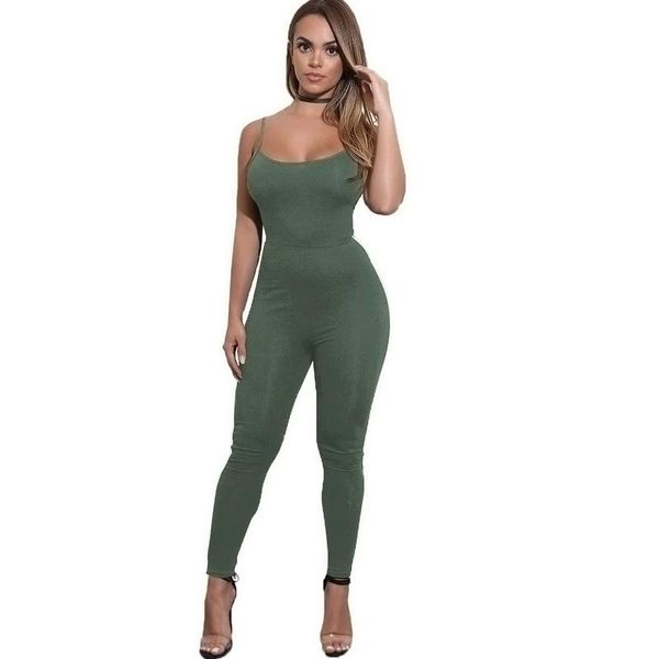 

women's jumpsuits & rompers 2021 summer sleeveless backless combinaison bodycon stripe long pants womens spaghetti strap overalls, Black;white