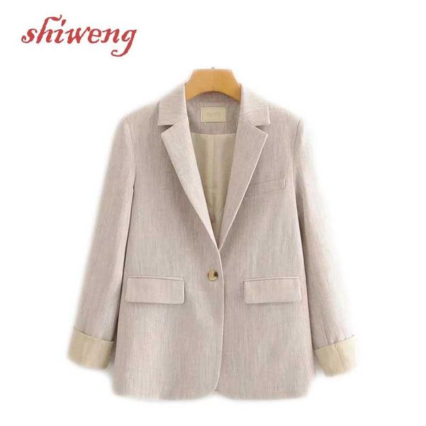 

women's suits & blazers european american temperament all-match small suit jacket vintage long-sleeved loose collar casual office outfi, White;black