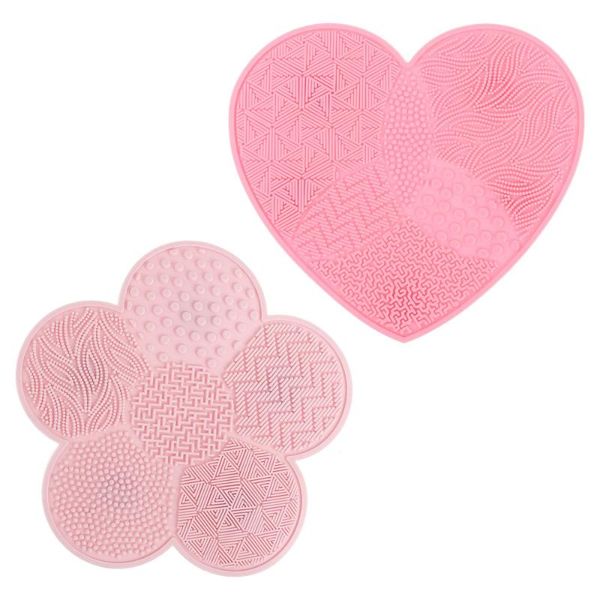 

eyelash curler 2pcs portable makeup brush cleaner cosmetic cleaning pad washing tool