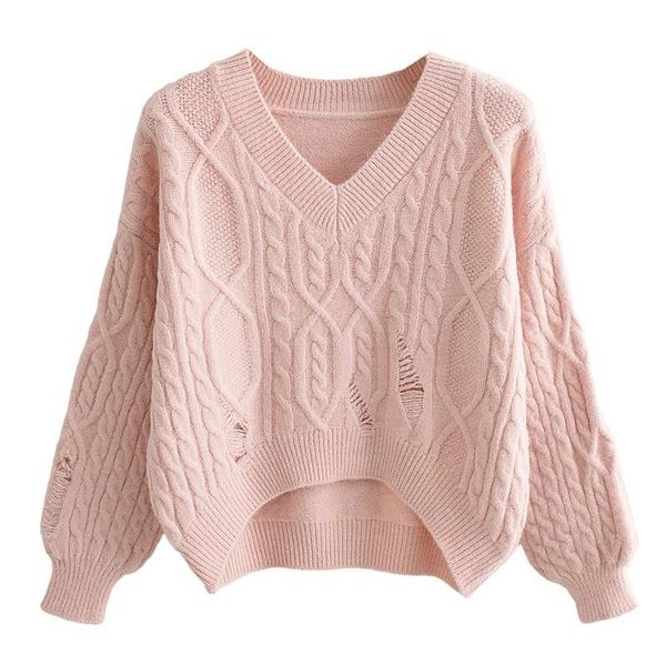 

women's sweaters women elegant autumn oversized sweater long sleeve v-neck knitted pullover female jumper cashmere 1 sy71, White;black