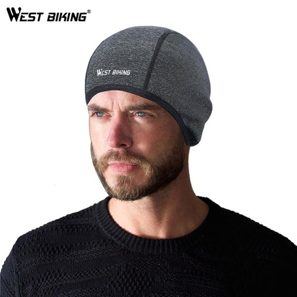 

cycling caps winter warm fleece hats thermal bicycle cap headwear gorra ciclismo windproof running skiing bike & masks, Black