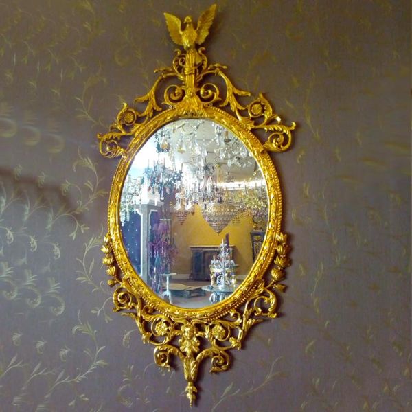 

mirrors master piece classical french antique reproduction brass wall mirror of gold plated