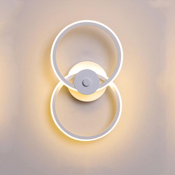 

wall lamp creative iron art in the living room, background simple, black and white