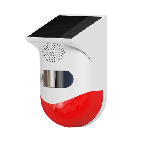 

smart home control solar infrared alarm detector sensor rf433 remote wireless burglar security siren pir motion