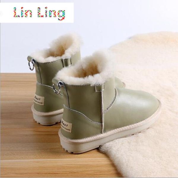 

boots 2021 linling plus velvet women winter cotton shoes casual korean thick warm short, Black