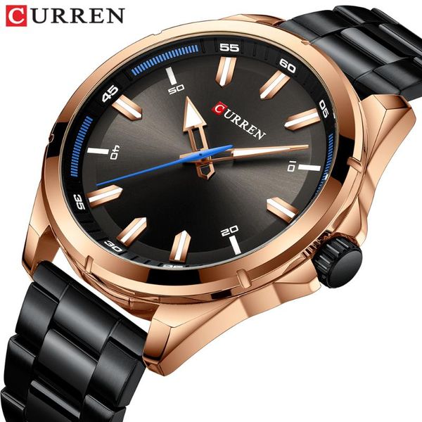 

wristwatches brand curren luxury men's watch 30m waterproof clock male sports watches men quartz casual wrist relogio masculino, Slivery;brown