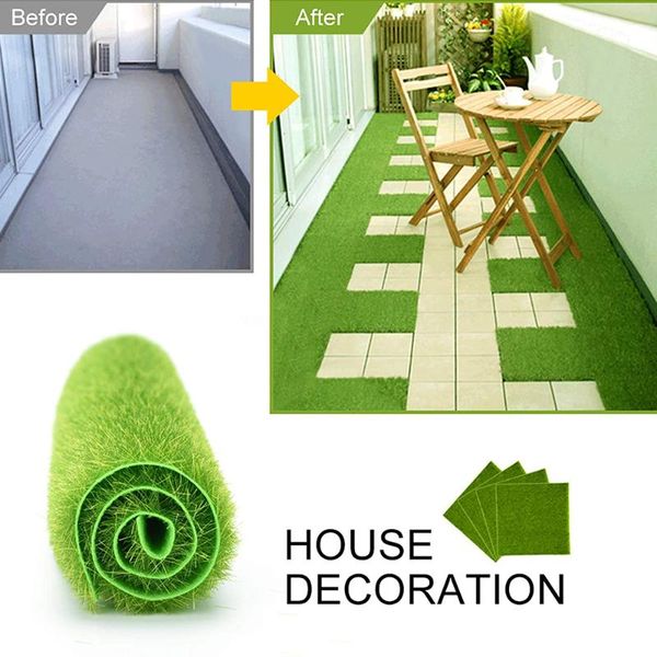 

decorative flowers & wreaths artificial grass mat mini fairy garden micro landscape ornament home decor high density fake moss lawn turf