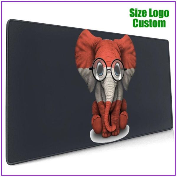 

mouse pads & wrist rests baby elephant with glasses and austrian flag xl custom pad support gel alfombrilla escritorio pc gamer completo