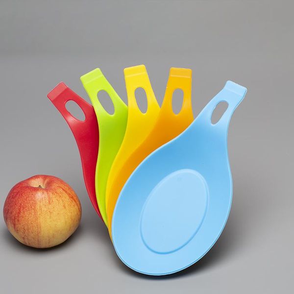 

mats & pads 1pcs multifunction silicone spoon rest heat resistant glass fork mat utensil dish holder kitchen tool stand for