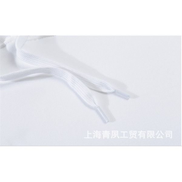 

thermal transfer men's thermal sublimation blank hooded sweater round collar sweater stamping digital printing, Black;white