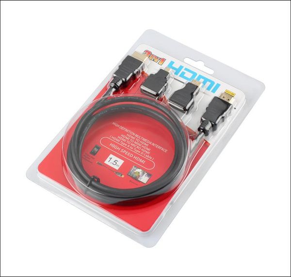 

audio cables & connectors cyboris 1.4version to mini micro 3 in 1 cable gold-plating adapter converter for xbox360 ps3 1080p hdtv
