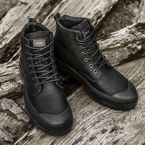 

boots casual male high leisure mens hombre man sneaker men zapatillas for a with sneakers highshoes, Black