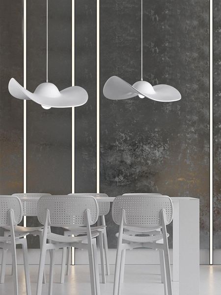 

pendant lamps nordic postmodern minimalist clothing store living room dining lamp grass hat chandelier