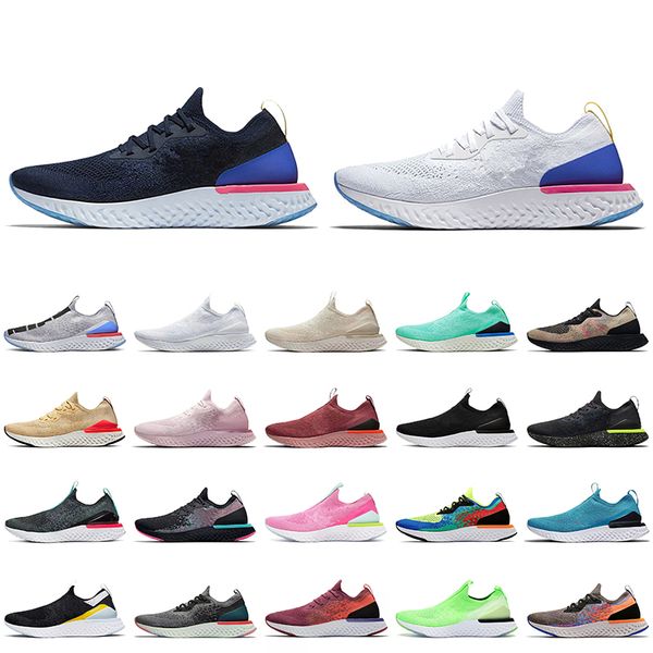 

running shoes fashion epic react fly knit v1 v2 women mens running shoes south beach club gold triple white black blue lacesless sports