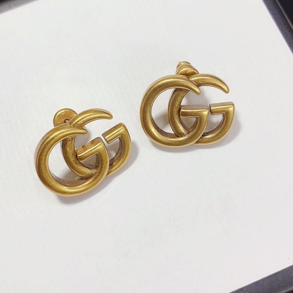 

special offer 70% off luxury jewelry gujia letter double earrings for women's fashion simple luxury earrings, Golden