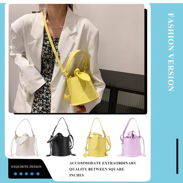 

ladies cartoon pattern baguette bags pu leather bucket shoulder for women chain designed zipper handbag female travel cross body