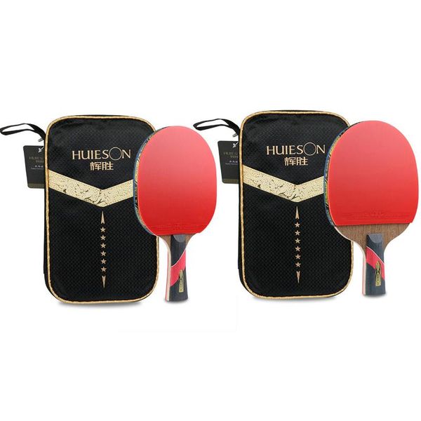 

huieson super powerful pong racket bat,6 star table tennis sticky pimples raquets