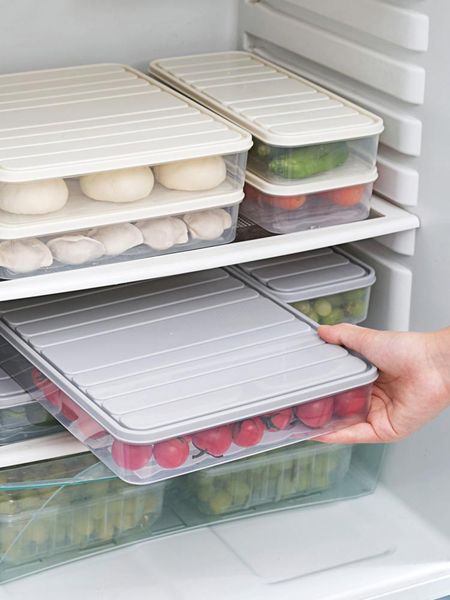 

storage bottles & jars refrigerator organizer food container fresh-keeping box case fridge reusable crisper for kitchen