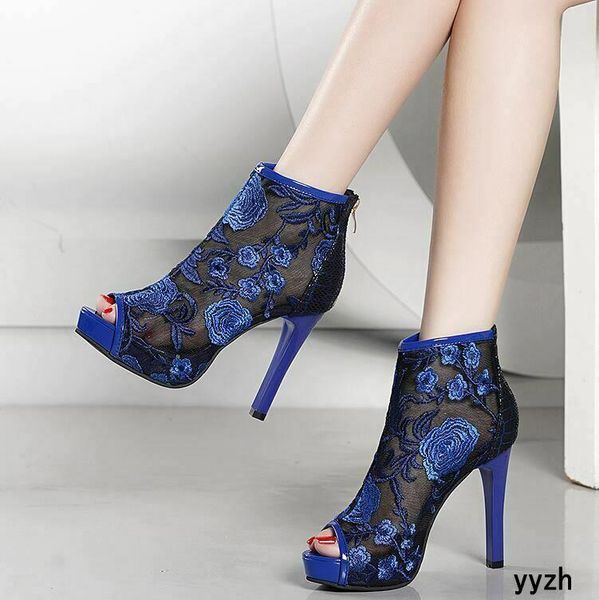 

dress shoes fashion women high heels sandals boots party pumps platform peep toe, Black