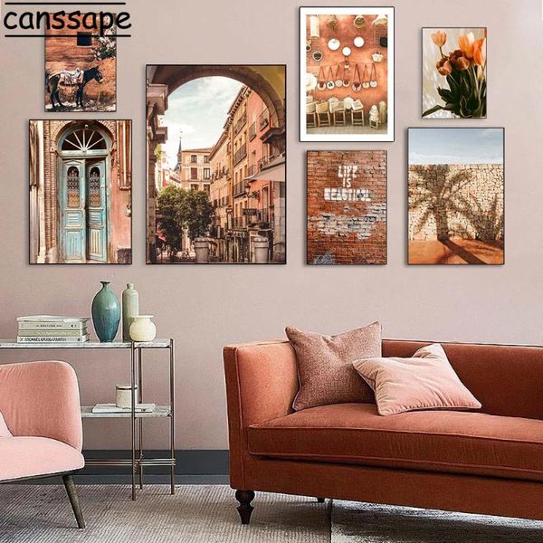 

paintings tourism landscape canvas art painting natural scenery poster fresh flowers nordic wall picture living room decoration