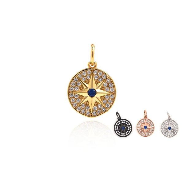 

charms micro pave cz starburst coin pendants, charm, diy jewelry and bracelet necklace making supplies 16.8x12.2x2mm, Bronze;silver
