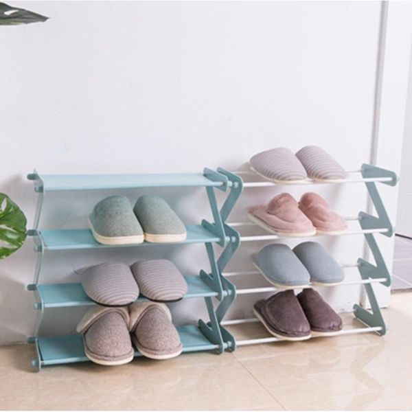 

clothing & wardrobe storage 1pcs tier z-shaped shoes rack shelf organizer holder door removable 4-layer cabinet furniture saving space