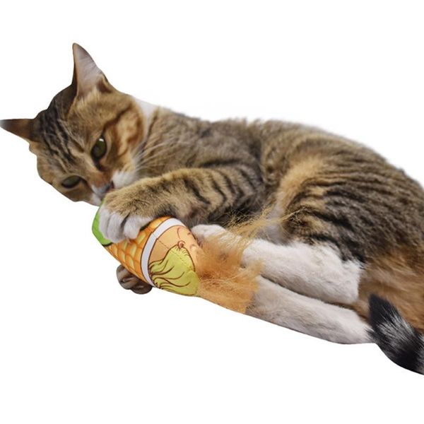 

cats toys mini corn shape plush squeak chewing playing catnip - cat