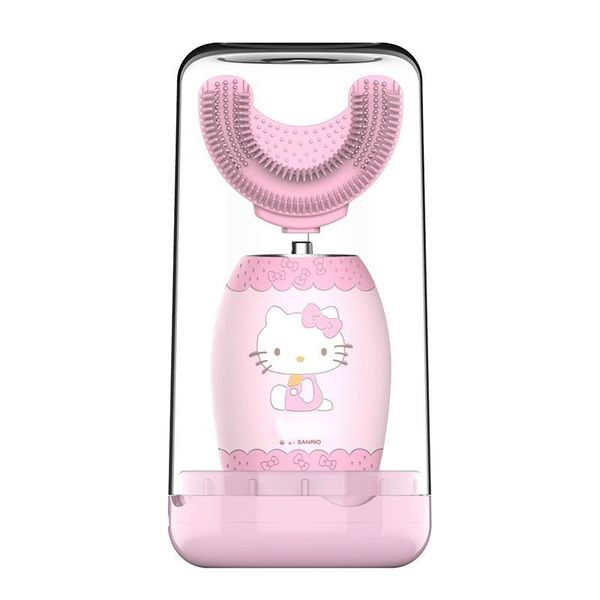 

smart electric toothbrush children's u-shaped automatic food grade silicone brush head 3gears adjustment uv disinfection ipx7