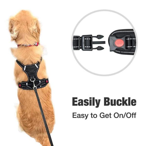 

dog collars & leashes adjustable pet harness vest reflective oxford material for dogs easy control outdoor walking supplies small puppy