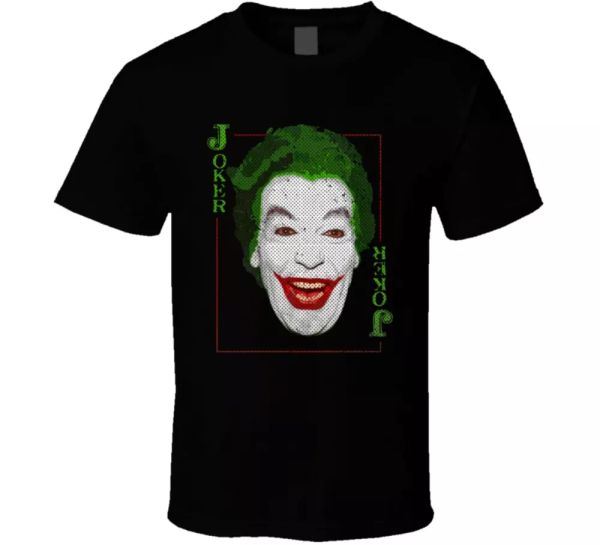 

Joker Batman Cesar Romero TV Parody Fan T Shirt, White;black