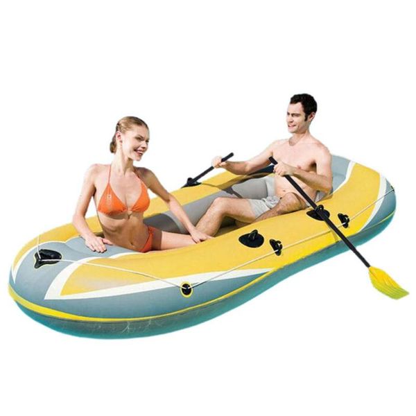 

rafts/inflatable boats thickened inflatable boat kayak canoe fishing pvc with oars pump drifting rowing 2/3 person