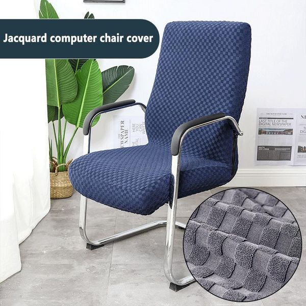 

chair covers soft square jacquard office cover computer elastic armchair slipcovers stretch thickened seat arm
