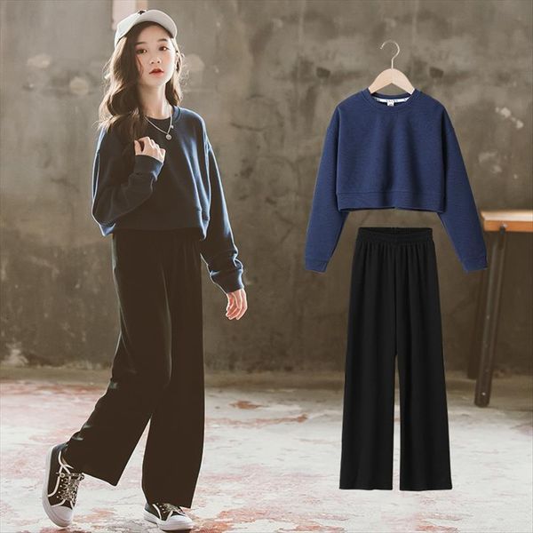 

beautiful spring autumn girls boys sports kids teenagers suit two piecesweatshirts pants jackets clothing sets high quality, White